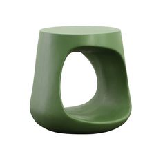 a green stool that is shaped like an object