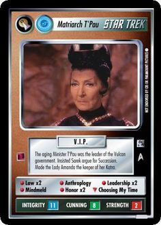 star trek card featuring the character martha tpu