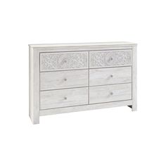 a white dresser with four drawers