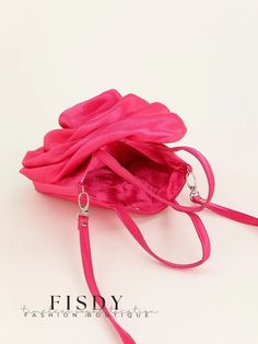 Fisdy - Sophisticated Floral Satin Handbag Featuring a Crossbody Strap Satin Handbag, Straw Clutch, Party Clutch, Elegant Bags, Round Bag, Satin Flowers, Mobile Phone Bag, Green Rose, Square Bag