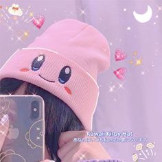 Kirby is always my god !! my love!Material: 100% acrylic & very flexibleHead circumference: 55cm - 60cm (average size)/**/ Kirby Plushies, Kirby Hat, Kawaii Kirby, Kawaii Hat, Emu Otori, Contact Card, Crop Top With Jeans, Halter Top Dresses, Floral Bodycon