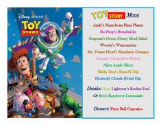 an advertisement for toy story with characters