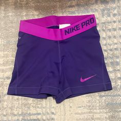 Nike Pro Dri-Fit Shorts (Size Xs) Never Worn - New Without Tags Purple Nike Pros, Cute Nike Pros, Nike Pro Outfit, Nike Drip, Nike Women Outfits, Shorts Nike Pro, Active Sets, Cute Nike Outfits, Athletic Clothes