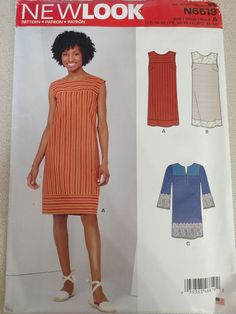 a woman's dress and top sewing pattern from the new look book, no 668