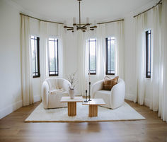 the living room is clean and ready for guests to use it as a focal point