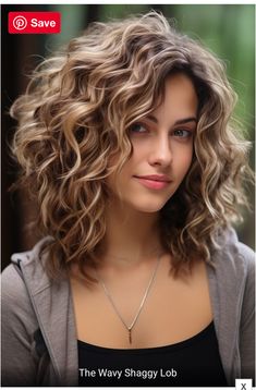 Perms For Thick Medium Length Hair, Women Wavy Haircut, Medium Length Haircut Curly Waves, Blonde Curly Medium Length Hair, Naturally Wavy Haircuts Medium, Blond Curly Hair With Bangs, Curly Layered Lob, Loose Curls For Medium Length Hair, Curly Hairstyles Oval Face