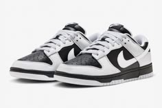 Nike Dunk Low ‘Reverse Panda’ Nike Dunk Low Reverse Panda, Dunk Nike, Panda Shoes, Retro Basketball Shoes, Dr Shoes, Basket Style, All Nike Shoes, Popular Sneakers, Blue Ivy