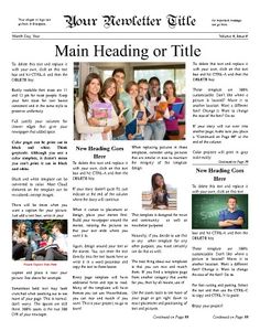 the front page of a newspaper with images of children and adults in it, as well as text