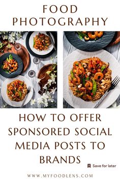 food photography how to offer sponsored social media posts to brands