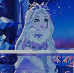 an animated image of a frozen princess