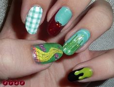 Wizard Of Oz Nails, Nail Deaigns, Broadway Nails, Nail Art Disney, Nail Polish Art, Red Nail, Nail Polish Designs, The Wizard, Fabulous Nails