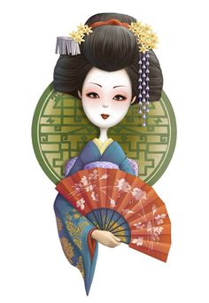 nina Vintage Colour Palette, Holly Hobbie, Kokeshi Dolls, Japanese Culture, Chinese Art, A Fan, Asian Art, Art Blog