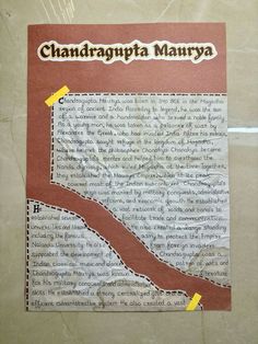 a piece of paper that has been cut out to look like a map with the words chandargappa mannya on it