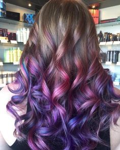 Purple Hair With Blonde, Purple Hair With Blonde Highlights, Reddish Purple Hair, Purple Blonde Hair, Red Purple Hair, Blonde Ombre Hair, Hair With Blonde Highlights