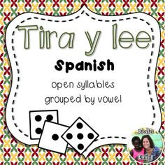 a spanish language poster with two dices and the words tia y lee, spanish