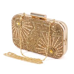 Very Stylish Women Purse. It Is Gold In Color With Rhinestones On The Surface Suitable To Bring For A Night Out And Parties Measurement: Length: Approximately 12 - 14 Inches Width: Approximately 6 - 8 Inches Depth: Approximately 1 - 2.5 Inches Designer Bags, Bags For Women, Handbags & Purses, Designer Purses, Women's Handbags & Purses, Small Purse, Cute Purses, Weekend Bag Women, Ladies Purse, Ladies Bag, Cheap Designer Bags Glamorous Embellished Evening Bag For Party Season, Embellished Party Clutch Evening Bag, Embellished Clutch Evening Bag For Party, Embellished Evening Bag For Party Season, Elegant Orange Clutch For Party, Elegant Embellished Evening Bag For Party Season, Rhinestone Evening Bag For Cocktail, Gold Cocktail Bag, Glamorous Gold Evening Bag For Cocktail