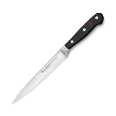 a black and white knife on a white background