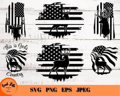 american flag and deer svg bundle