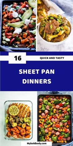 the top ten sheet pan dinners with text overlay