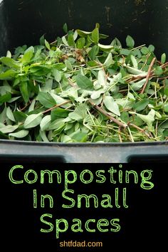 composting in small spaces with text overlay