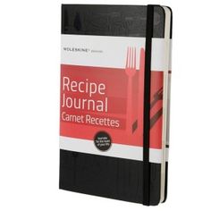 a recipe journal with a fork and knife on it