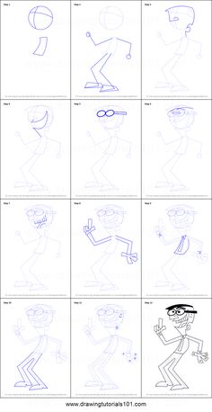 how to draw cartoon characters for kids with pictures on the bottom and bottom, in different ways