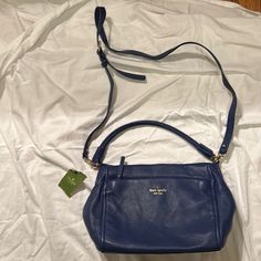 Kate Spade Navy Handbag Kate Spade Crossbody Shoulder Bag With Removable Pouch, Kate Spade Shoulder Bag With Detachable Handle For On-the-go, Kate Spade Crossbody Shoulder Bag With Detachable Strap, Blue Satchel Shoulder Bag With Handle Drop, Blue Shoulder Bag Satchel With Handle Drop, Blue Crossbody Bag With Handle Drop, Kate Spade Shoulder Bag Satchel With Top Handle, Kate Spade Satchel Shoulder Bag With Top Carry Handle, Kate Spade Satchel With Removable Pouch For On-the-go