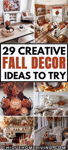 several different fall decor ideas to try