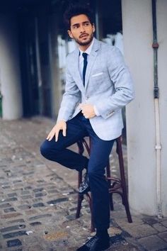 Chester Races, Blue Sport Coat, Mens White Dress Shirt, Light Blue Blazer, Light Blue Dress Shirt