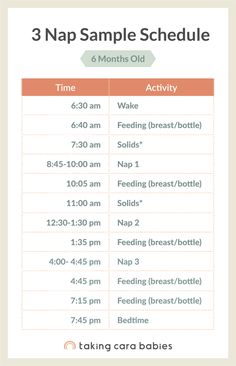 the 3 nap sample schedule is shown