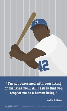 a baseball player holding a bat with a quote on the front and bottom half of it