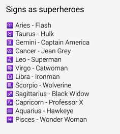 the signs as subjects are shown in purple