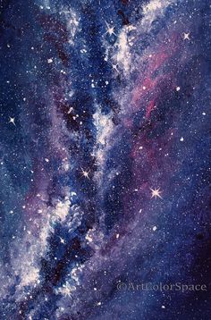 an abstract painting of stars in the sky