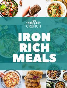 iron rich meals with text overlay