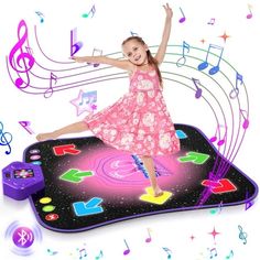 The Light-up 8-button Dance Mat is an exciting and interactive girl toy that combines music, movement, and fun for kids.It's got LED lights, a volume control, built-in tunes, and 3 different challenge levels to keep things interesting. Whether your child is dancing solo or competing with friends, this dance mat is the ideal gift for girls 3 4 5 6 7 8 9 10 11 12 year old to get them up and moving! Get ready to ignite the dance floor, step on the light-up dance mat, and let the music inspire your Toys By Age, Kids Birthday Gifts, Play Mat, Birthday Gifts For Girls, Christmas Gifts For Kids, Dance Floor, Toys Shop, Toys For Girls, Gifts For Girls