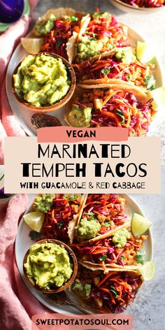 marinated tempeh tacos Tempeh Tacos, Superbowl Recipes, Vegan Tacos Recipes, Vegan Tacos Meat, Vegan Tempeh, American Recipes, Vegan Tacos