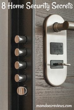 the door handle is open and there are 8 home security secrets