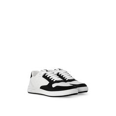 LOUIS VUITTON® - Lv Stadium Sneaker - White / Black Louis Vuitton Gifts, Louis Vuitton Official Website, Trunk Bag, Men Store, Monogram Pattern, Leather Denim, Buckle Shoes, Wallet Pouch, Monogram Bag