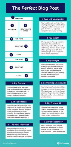 the perfect blog post info sheet for bloggers to follow on their blog or website