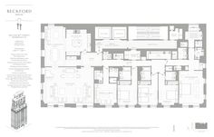 the floor plan for beckwood, which includes two bedroom and three bathroom apartments with separate living areas