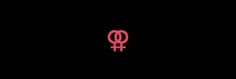 the symbol for women's rights is shown in red on a black background,