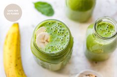 Peanut Butter-Banana Green Smoothie Recipe Uc Recipes, Ibs Meals, Uc Diet, Green Smoothie Protein, Fodmap Smoothies, Ginger Peanut Sauce, Low Fodmap Recipes Dinner, Fodmap Recipes Dinner, Curry Chicken And Rice