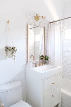 the bathroom is clean and ready to be used by someone in their home or business