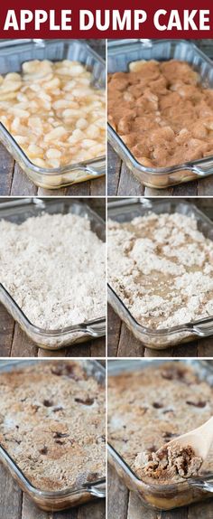 the steps to make apple dump cake