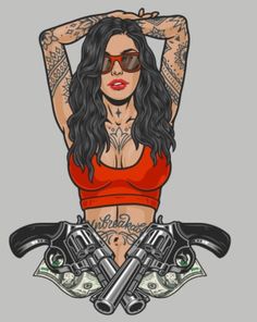 Harley Davidson Pinup Art, Biker Babe Drawing, Motorcycle Pinup Tattoo, Girl Tattoos, Bike, Drawings, Art