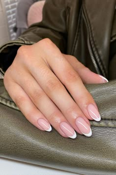 Nails acrylic Dip French Manicure Almond, Paznokcie Hello Kitty, Membentuk Alis, Bridesmaids Nails, Kutek Disney, April Nails, Her Nails