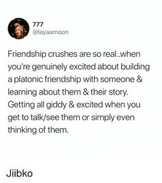 the text reads, friends crushes are so real when you're gently excited about building a platform