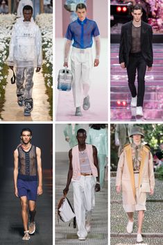 Las transparencias estan a la orden del dia para hombres que buscan ir a la moda en 2020. Descubre esta y otras tendencias masculinas! Men's Clothes, Mens Outfits, Clothes