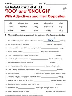 an english worksheet with words and phrases for students to use in the classroom