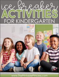 children sitting on the floor with text overlay that reads ice cream activities for kindergart